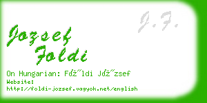 jozsef foldi business card